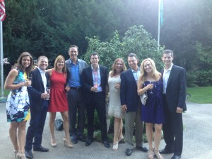 Pam Harrington, Chris Figgins, Maura and Drew Bledsoe, Greg Harrington, Kris Middleton, Tony Lupino, Christina and Bob Watt.