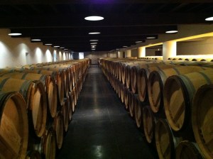 A barrel room.