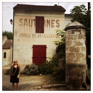 Christina Watt in the town of Sauternes.