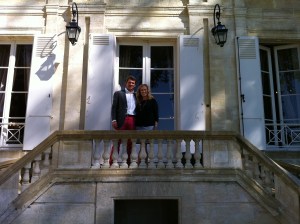 Nicolas Glumineau and Christina Watt at Chateau Pichon Lalande.