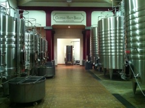 The newer stainless steel vats.