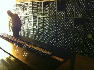 A very well stocked cellar with some great vintages on display.