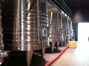 The waiting vats.