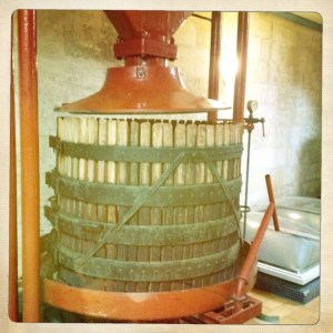 Some wineries keep some of the older, still working technology around - just in case.