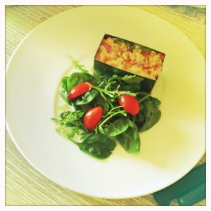 The finished product in molds, ready to be put in the refrigerator to set up.