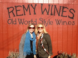 Christina and her sister-in-law Kerry Prather at Remy Winery on a beautiful - and windy - fall day.