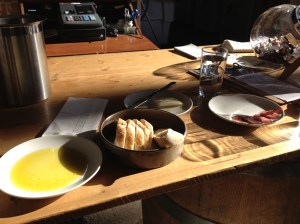 And then the food arrived and the kids really got into it.