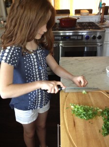 Sophia - ready to hone her cooking skills in Italy!