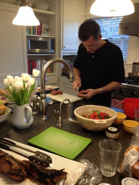 But I do slave away in the kitchen (well, a little bit anyway) - the girls did most of the work!