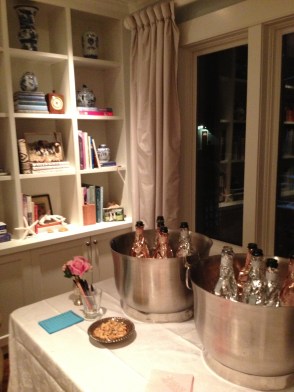 The champagnes, all ready to go.